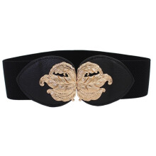 (StyleSSSSSS) Classy Waist Elastic Band For Women In Timeless Black Color Perfect For Creating Stylish Outfits With Dresses Coats And Offered