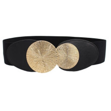 (StyleAAAAAA) Classy Waist Elastic Band For Women In Timeless Black Color Perfect For Creating Stylish Outfits With Dresses Coats And Offered
