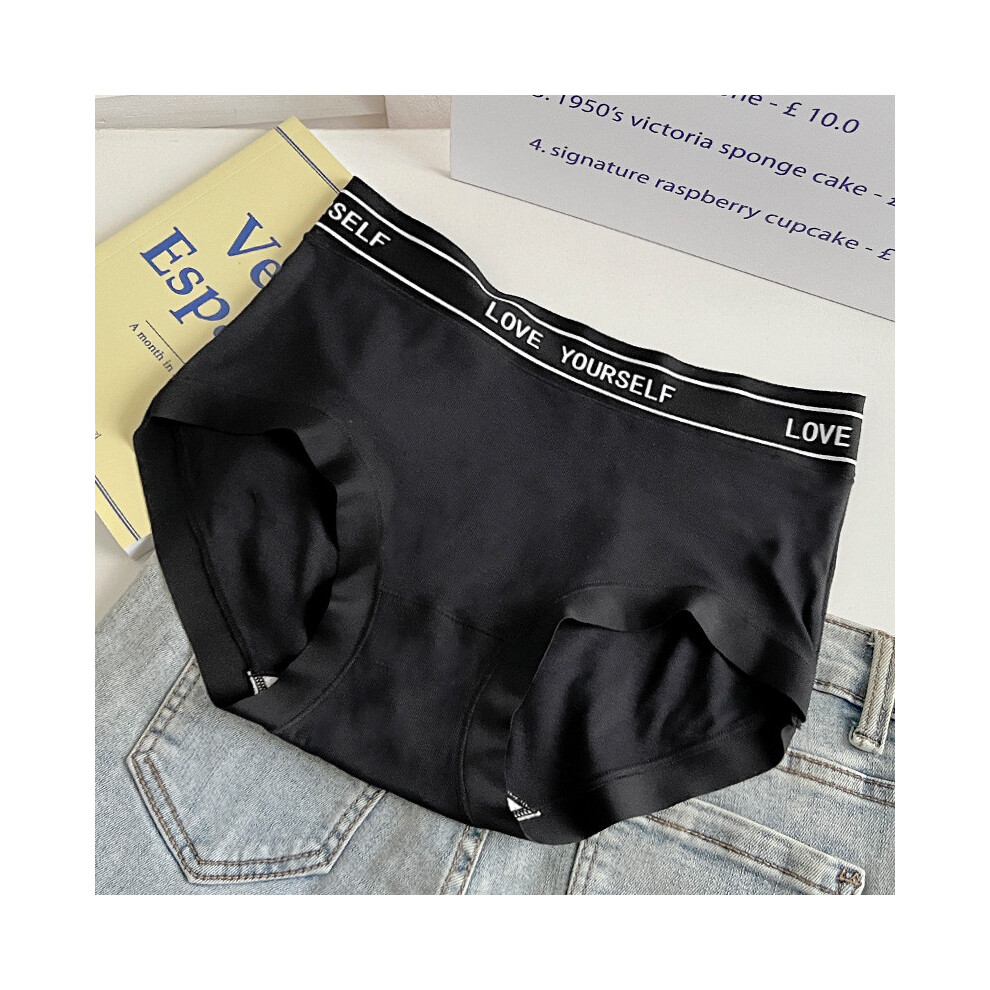 (Black) Dfl8051 Allseason Fashionable Midrise Underwear With Breathable For Design Girls-image-OPC-PGZ8T99-NEW