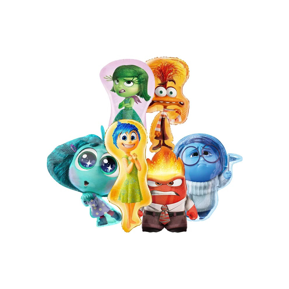 (Balloon Group - 6pcs, Other) Disney Inside Out 2 Birthday Party Decoration Joy Sadness Aluminum Film Latex Balloon Kid Event Supplies Banner Backdrop-image-OPC-PGZ9F9T-NEW