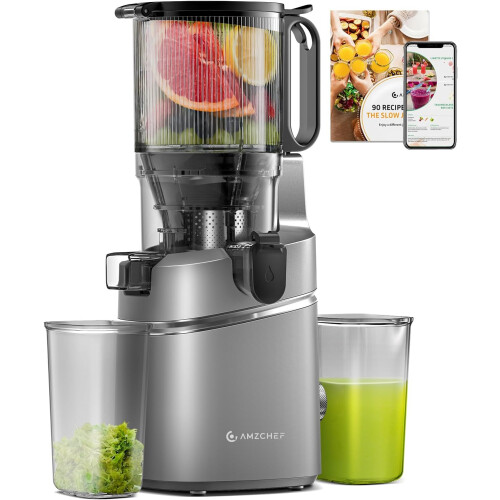 AutomaticColdPressJuicerMachines250WFreeYourHands-135MMOpeningand1.8LCapacitySlowJuicersforWholeFruitandVegetable