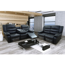 (3+2 Seater, Black) Roman Leather Recliner 3 Seater & 2 Seater sofa