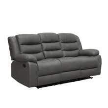 (3 Seater, Grey) Roman Leather Recliner 3 Seater & 2 Seater sofa