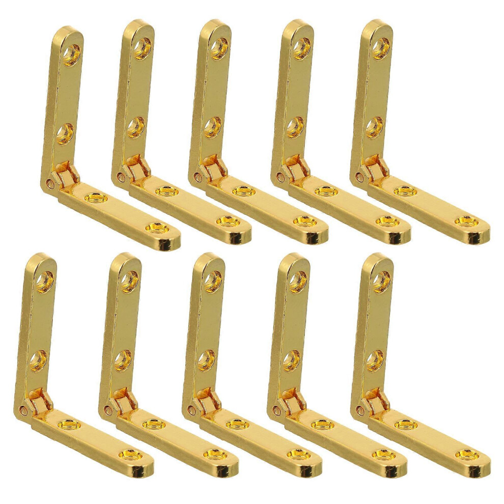 (As Show, One Size) 10Pcs 90 Degree Hinges Wooden Box Gift Wine Jewelry Box Chest Case Hinge 4069016331481