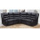 Snugg Furniture (Black) Roman Leather Recliner 2 Corner sofa 1