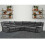 Snugg Furniture (Grey) Roman Leather Recliner 2 Corner sofa 1