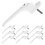 10 x Universal Espag Window Handle, White 41mm, Lockable with Key 1