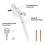10 x Universal Espag Window Handle, White 41mm, Lockable with Key 3