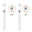 10 x Universal Espag Window Handle, White 41mm, Lockable with Key 7