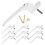10 x Universal Espag Window Handle, White 41mm, Lockable with Key 8