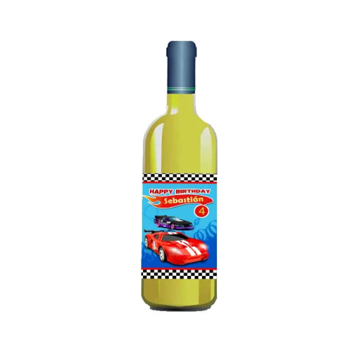 Vino Racing Sticker (Wine Labels, 8pcs) Custom Race Car Theme Mini Chocolate Bar Adhesive ...