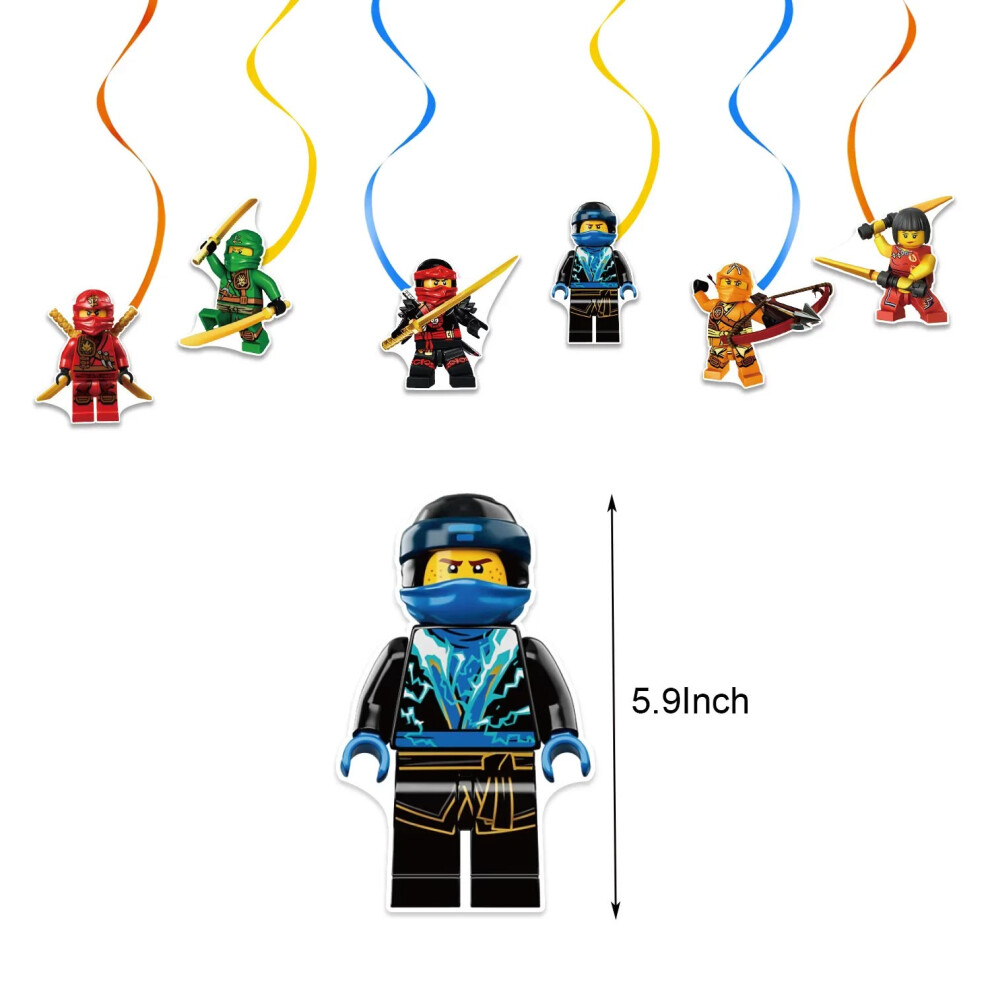 (Spiral Ornament-6pcs, Other) Disney Ninja Theme Latex Balloons Disposable Tableware Happy Birthday Party Decorations Foil Ballons Kids Banner Cake To-image-OPC-PGZBF9Y-NEW