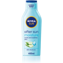 NIVEA SUN After Sun Moisturising Soothing Lotion (400 ml), Cooling Moisturiser with Aloe Vera, Naturally Soothing After Sun Care