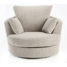 (Mink) Milo Swivel Chair Jumbo Cord Fabric