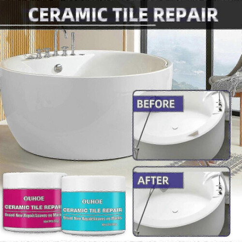 Multicolored Tile Repair -  Quick Dry Ceramic Adhesive for Peeling