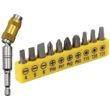 (As show, One size) 1 Set Flexible Drill Bit Extension Magnetic Bit Holder Assorted Drill Bit
