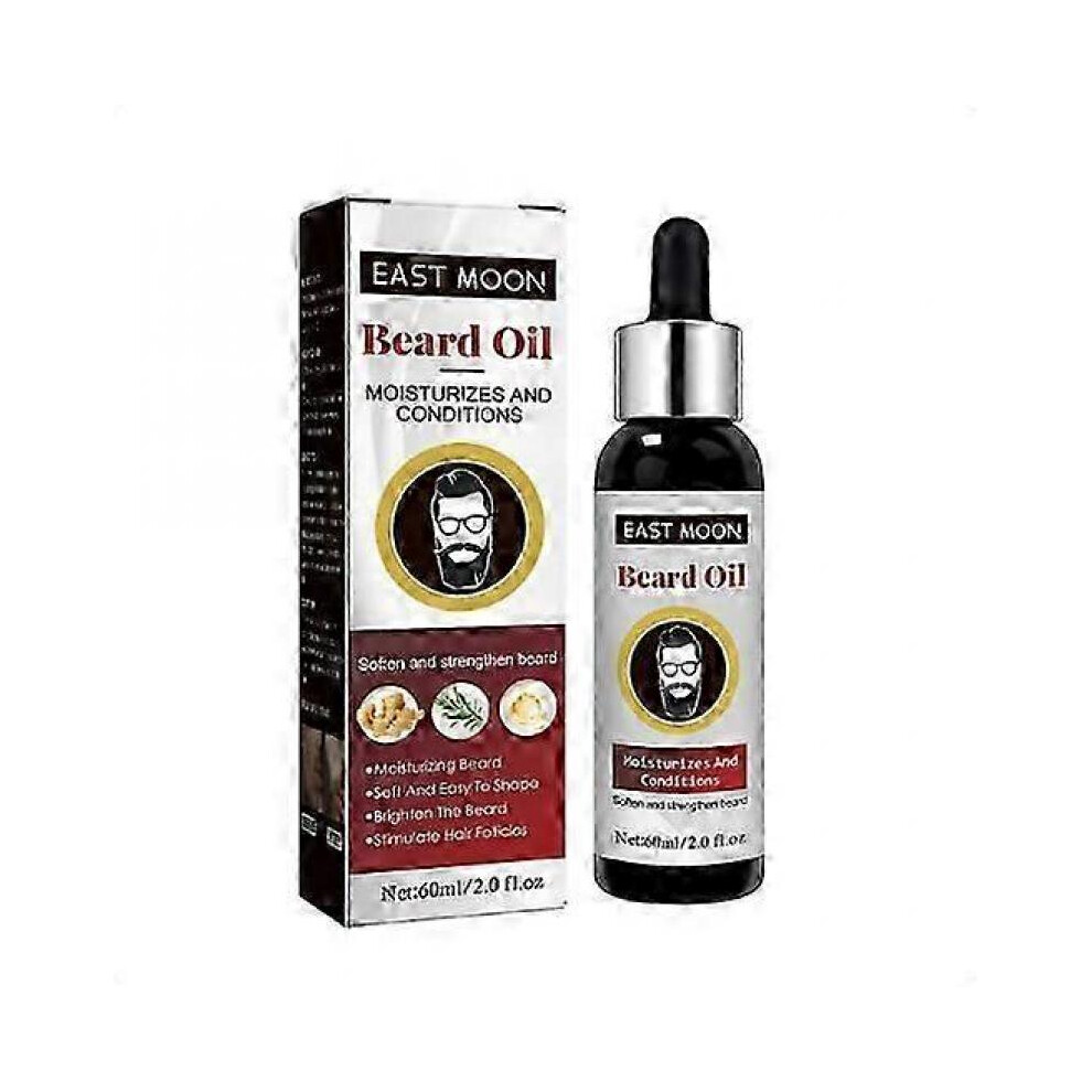 Beard care oil,East Moon Beard Treatment Oil Beard Growth Suit Beard Growth Oil Nourish Strong Growth Beard - 60Ml