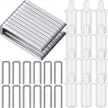 (As show, One size) 40pcs Shutter Repair Kit Plantation Shutter Staples Shutter Pins Louver Staples for Shutters