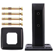 (As show, One size) Stainless Steel Glass Clamp Glass Spigots Bracket Pool Fence Glass Clamp Garden Stairs Balustrade Railing  Glass Clip with Cover and Screws