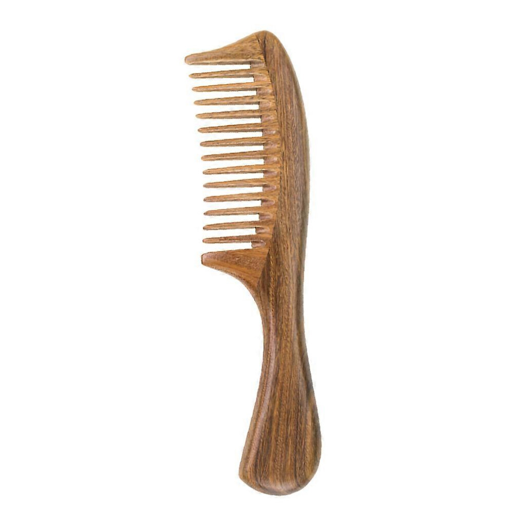 (As show, One size) Vintage Sandalwood Comb Wide Tooth Hair Comb Portable Detangling Wooden Combs for Women