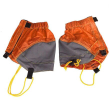 (As show, One size) Pair of Outdoor Waterproof Ankle Walking Gaiters Hiking (Orange)