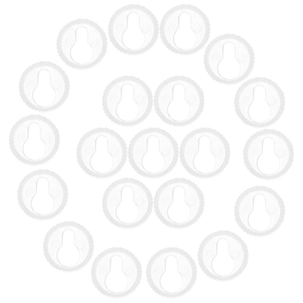 (As Show, One Size) 50Pcs Round Keyhole Hanging Films Keyhole Hangers Picture Frame Hanging Pieces 4069016308216