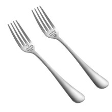 (As show, One size) 2 Pcs Stainless Steel Forks Household Dessert Forks Simple Cutlery Feeding Tools