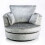 Snugg Furniture (Silver) Aurora Swivel Chair Crushed Velvet 1