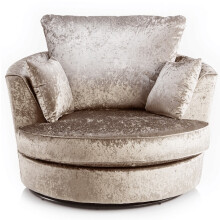 (Champaign) Aurora Swivel Chair Crushed Velvet