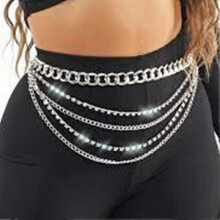 2024,Layered Body Chain Rhinestones Belly Waist Chain Party Body Jewelry Accessories for Women and Girls