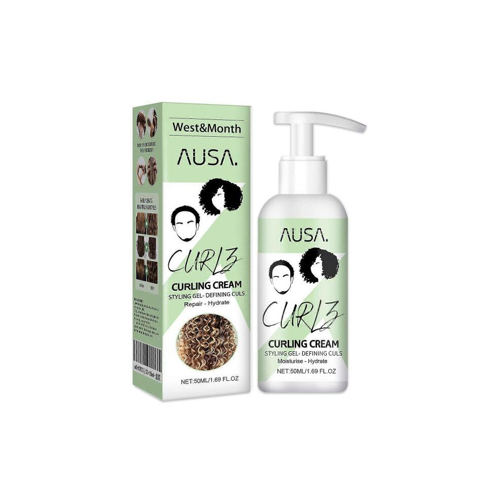 West&Month Curly Hair Elastin Moisturizing Curly Hair Styling Fluffy Elastic Hair Conditioning Hair