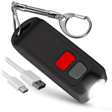 Personal Safety Siren Alarm Keychain for Women – USB Rechargeable Waterproof 130 dB Security Panic Button Whistle with LED Light