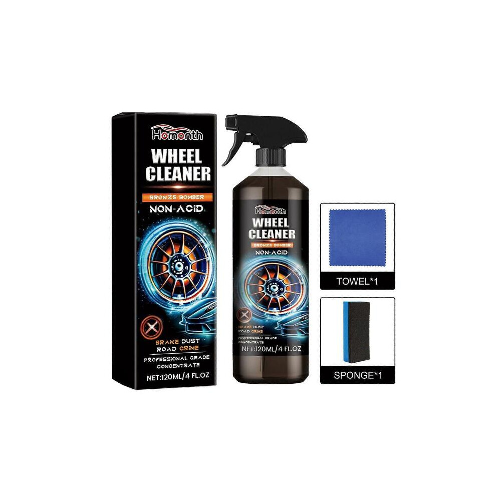 Homonth Wheel Cleaner Tire Wheel Dirt Cleaning Renovation Polishing Brightening Maintenance Suit 5004229558156