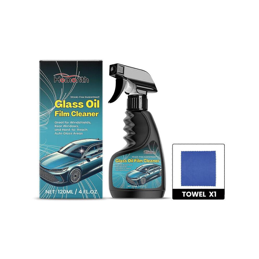 Homonth Glass Oil Film Cleaner Car Glass Oil Removal Windshield Cleaning Decontamination Waterproof Cleaner 5004229558279