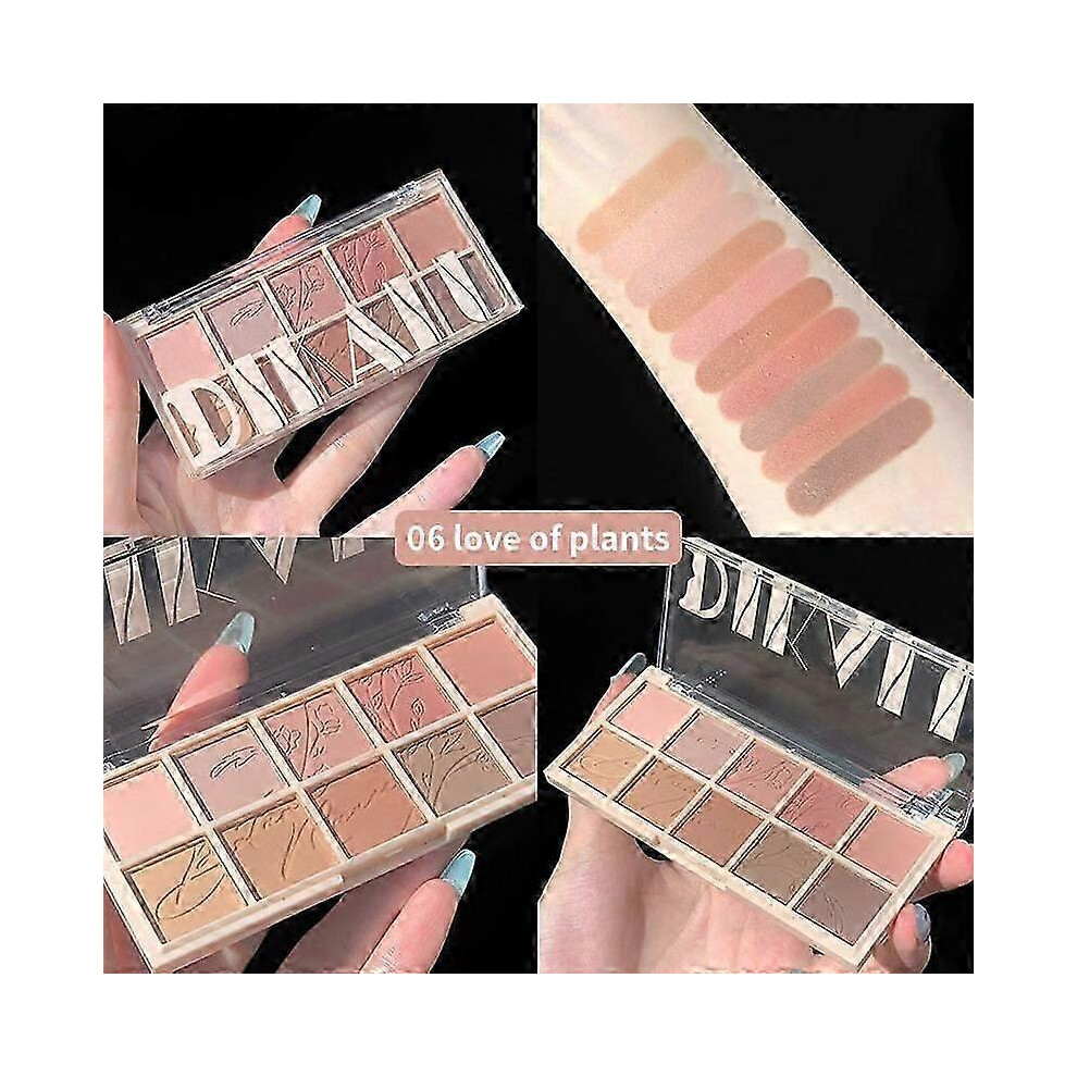 ELECOOL 10 Colors Eyeshadow Palette Pearly Matte Eye Shadow Shiny Sequins Shadows Pigments