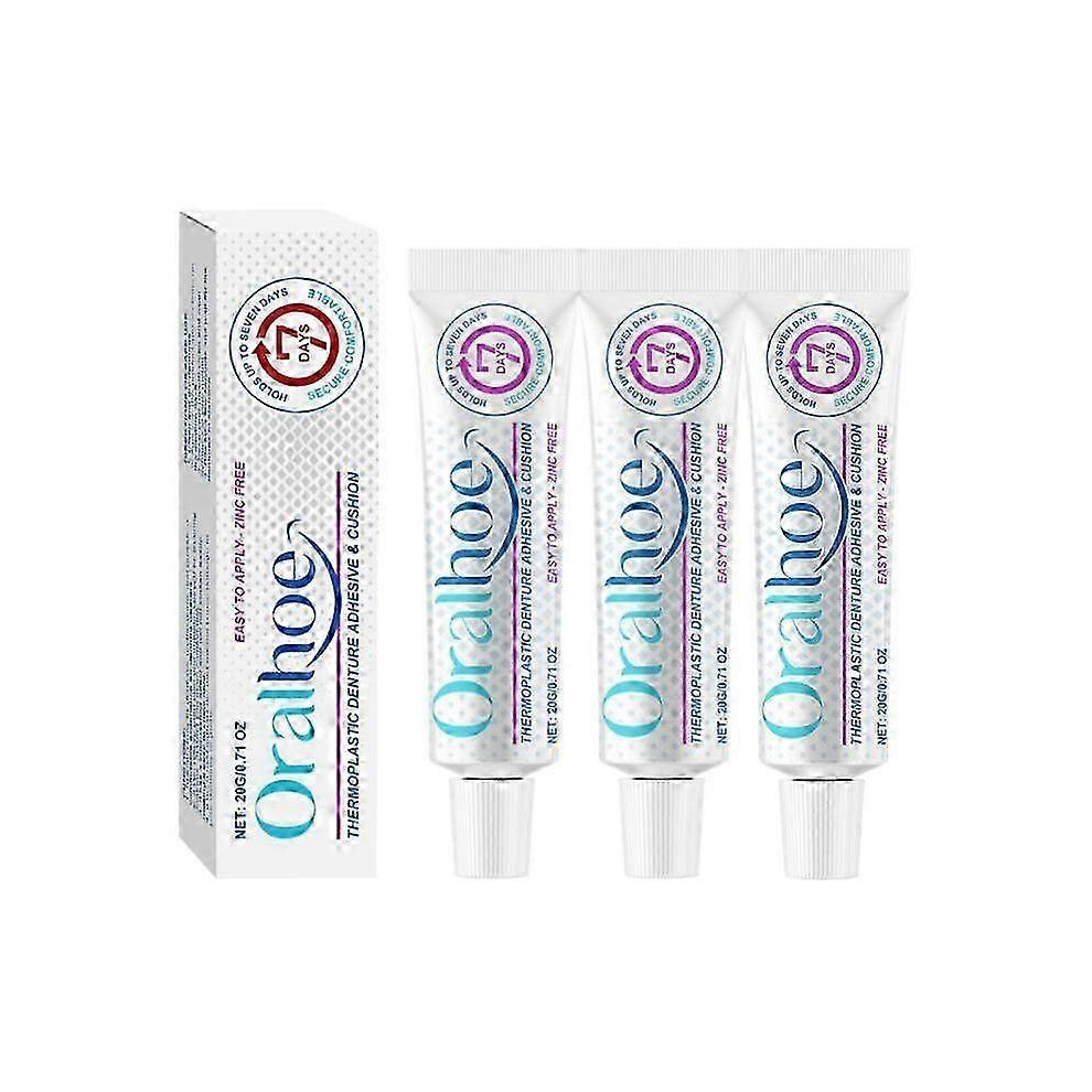 Light (3Pcs) New Jeremytis Thermoplastic Denture Adhesive,Jeremytis Denture Adhesive