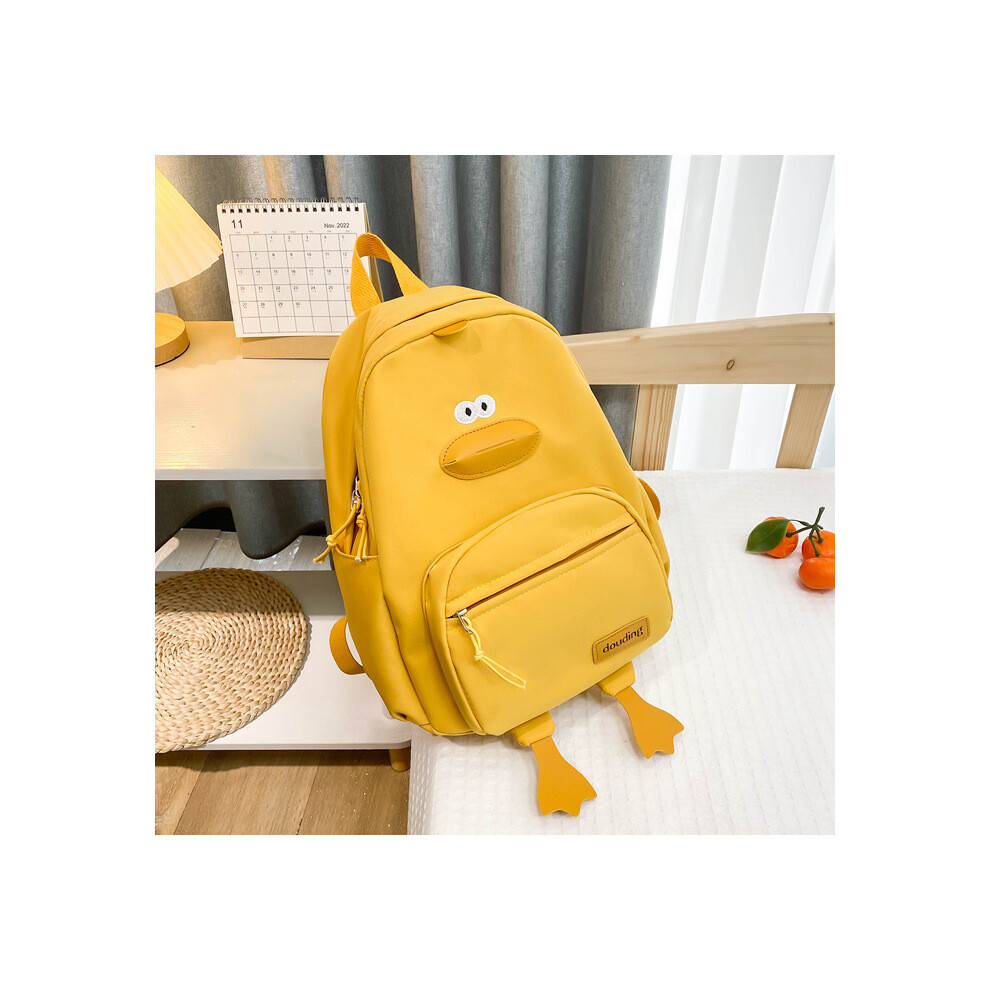 (Yellow) Cute Children's Backpack Cartoon Student Boy Girl Fashionable Nylon Bag Kids Gift