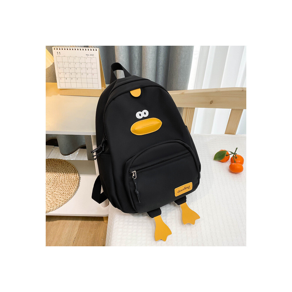 Bonxaif (Black) Cute Children's Backpack Cartoon Student Boy Girl Fashionable Nylon Bag Kids Gift Black
