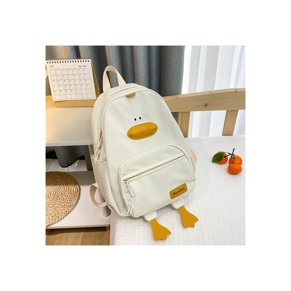 Bonxaif (White) Cute Children's Backpack Cartoon Student Boy Girl Fashionable Nylon Bag Kids Gift White