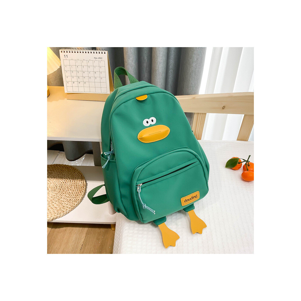 Bonxaif (Green) Cute Children's Backpack Cartoon Student Boy Girl Fashionable Nylon Bag Kids Gift Green