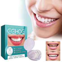 Clip in Veneers Teeth, 1 Pairs False Teeth - Clip in Veneers Teeth, Fake Braces Clip on Veneers Top and Bottom, Temporary Adjustable Snap-On Dentures