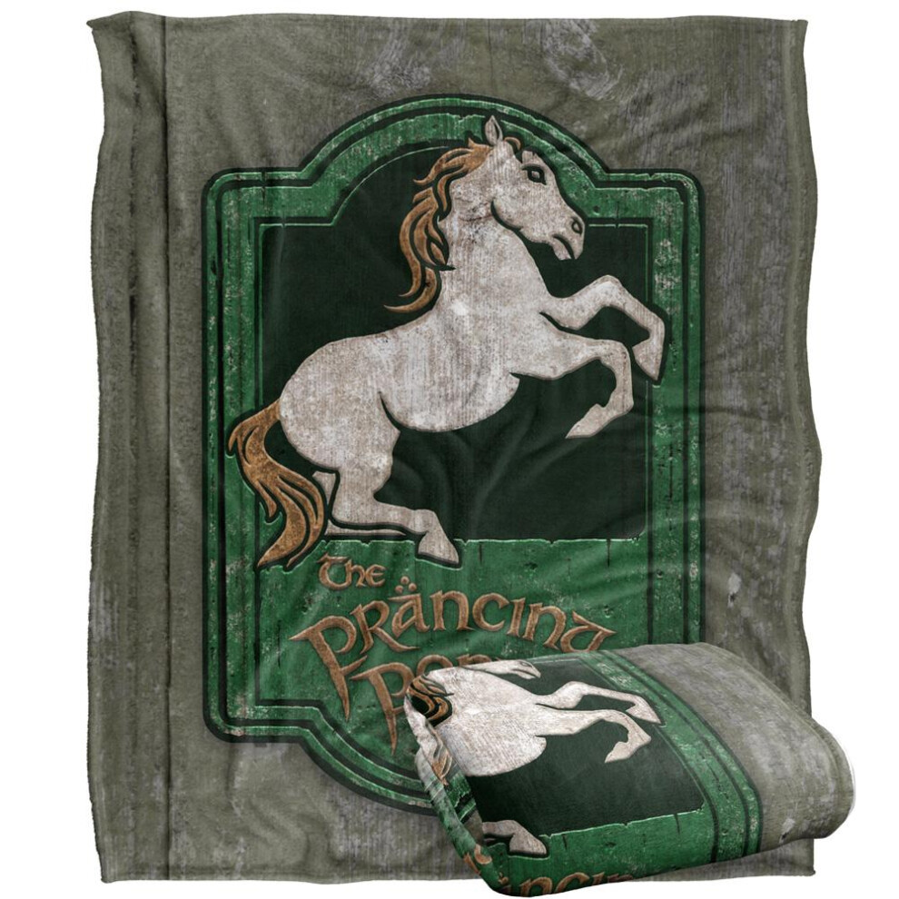Lord Of The Rings Prancing Pony Sign Blanket