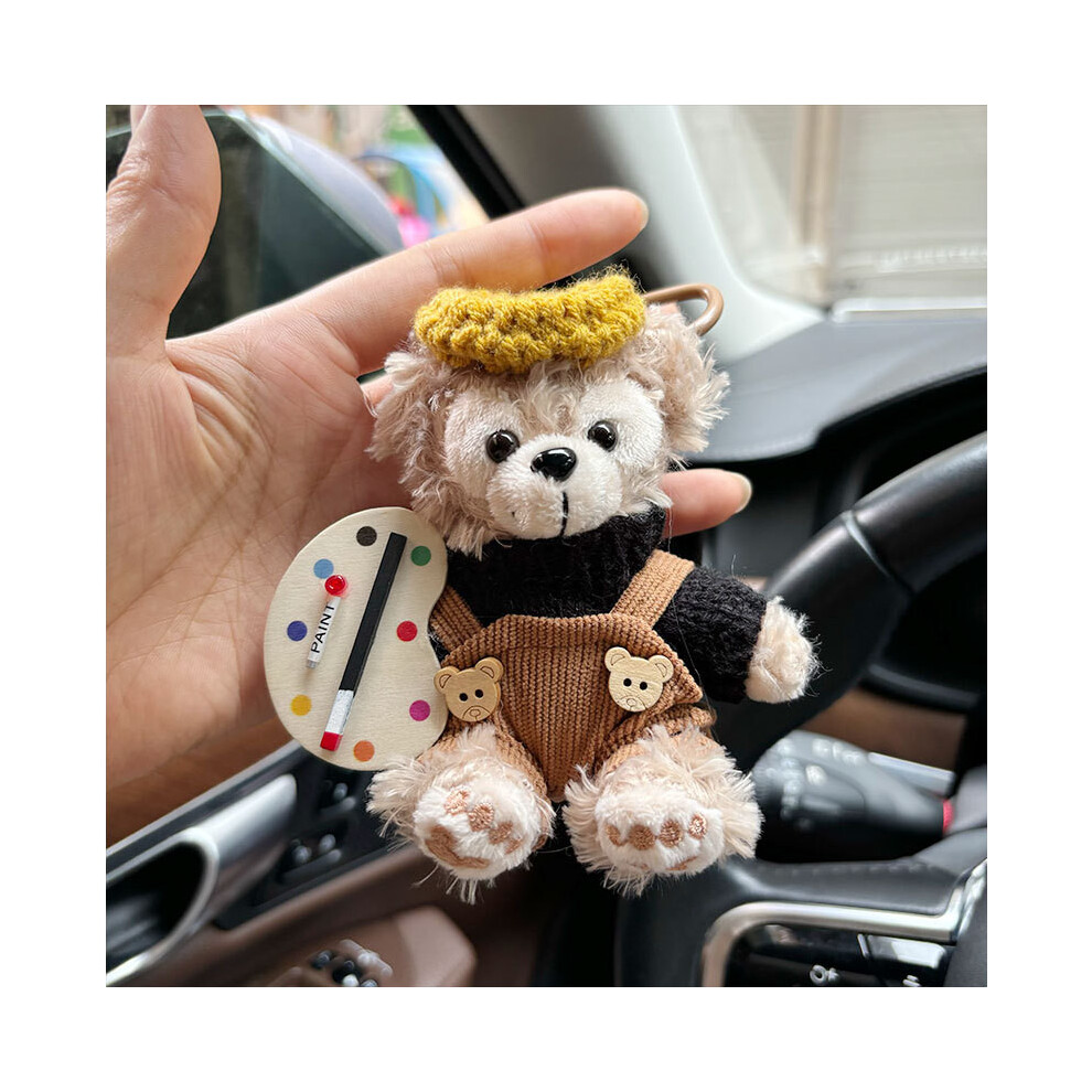 (Yellow Hat Board)Porte-clés Peluche Duffy Tendance avec Remplissage Coton Pp Super Doux Idéal Pour Décorations Créatives
