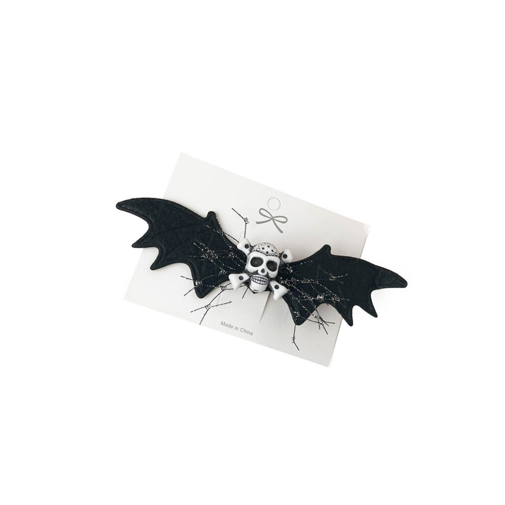 (Cross Skull Wings)Accessoires de cheveux élégants cornes de diable rouge Pu idéal pour les fêtes d'Halloween et les rassemblements d'animaux sur