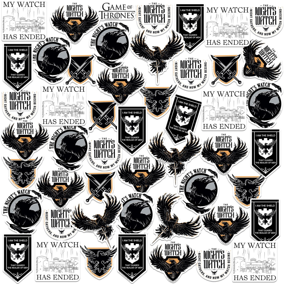 Game Of Thrones Night's Watch Deluxe Stickers (Pack of 50)