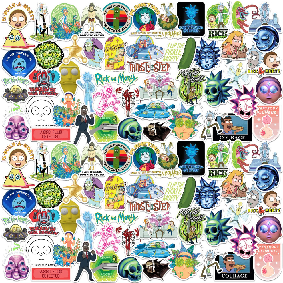 Rick And Morty Deluxe Trendy Stickers (Pack of 100)