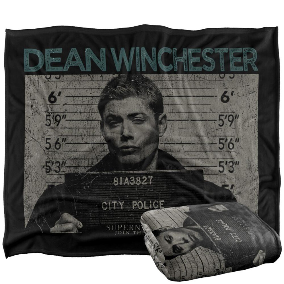Supernatural Mugshot Dean Winchester Blanket