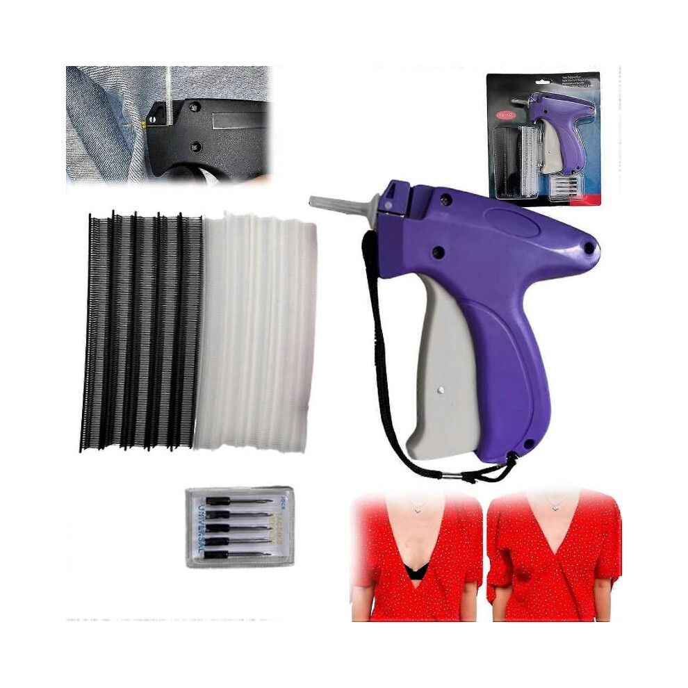 (Purple) Quick Clothing Fixer, Stitchy Micro Stitch Gun, Micro Stitch Gun for Clothes, Quilt Tacking Gun, Tagging Gun for Clothing, Handheld Sewing Machine