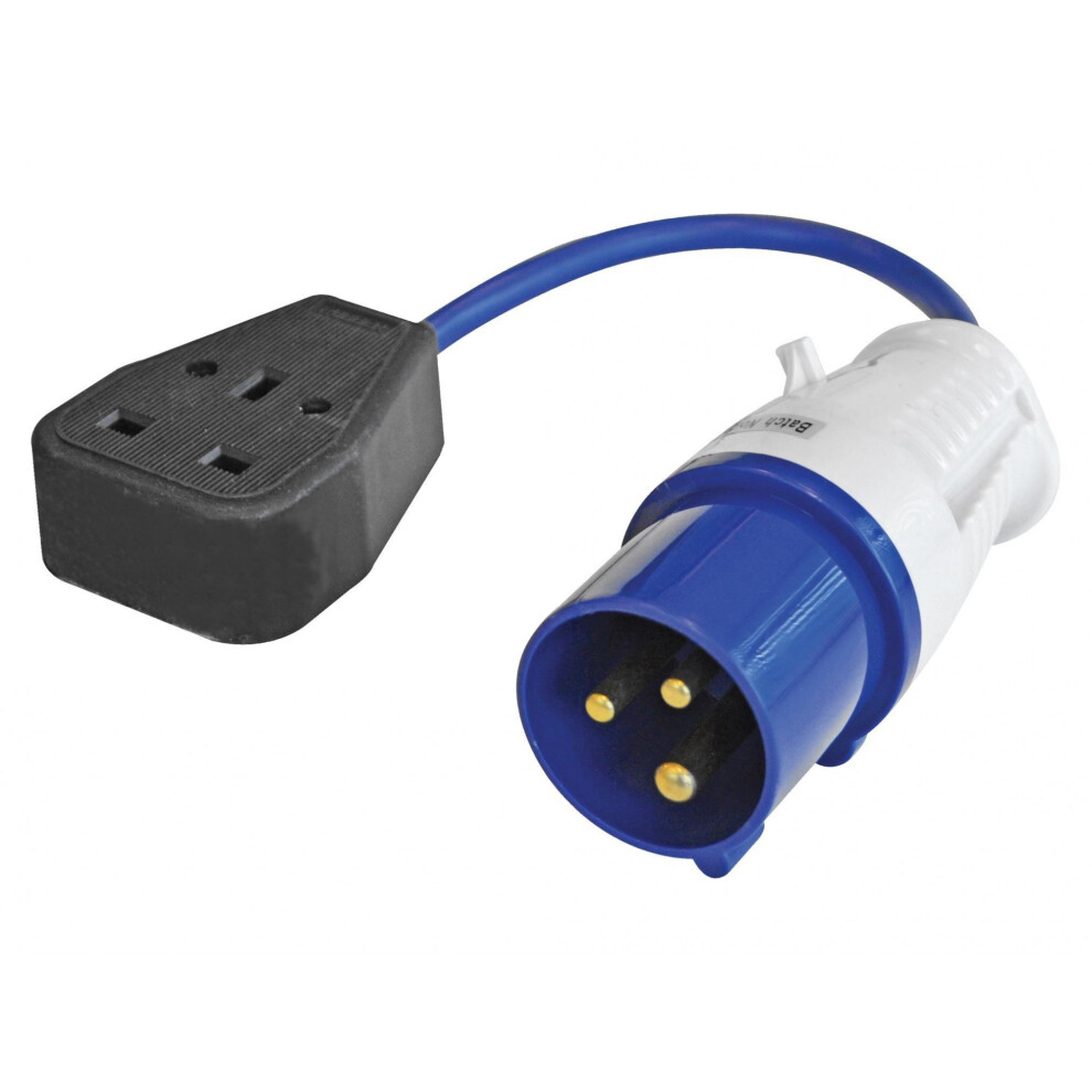 Faithfull Power Plus Fly Lead 240v 3-pin Plug To 240v 3-pin Socket & 35cm Lead