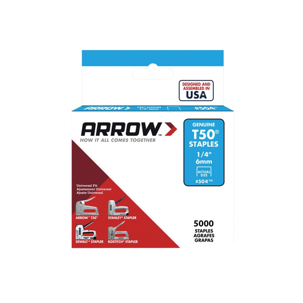 New Arrow T50 Staples Size 0.050
